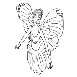 Barbie Thumbelina 1 Coloring Page for Kids - Free Barbie Thumbelina ...
