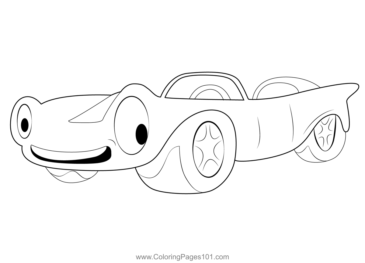 Sleeping Car Coloring Page for Kids - Free Cars Printable Coloring ...