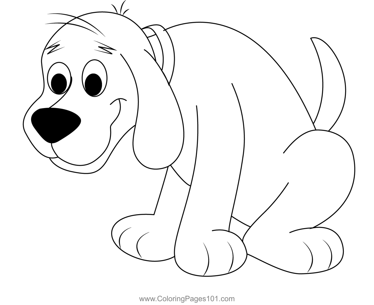 Funny Clifford Coloring Page for Kids - Free Clifford the Big Red Dog ...