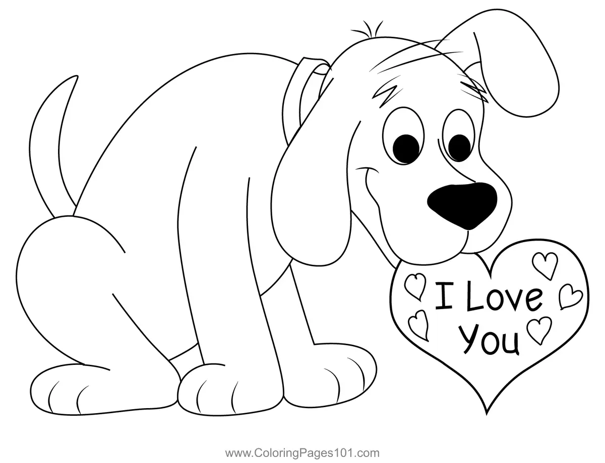 Red Dog Coloring Page for Kids - Free Clifford the Big Red Dog ...