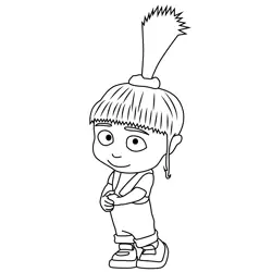 Agnes Despicable Me 4 Free Coloring Page for Kids