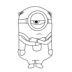 Minions Despicable Me 4 Free Coloring Page for Kids