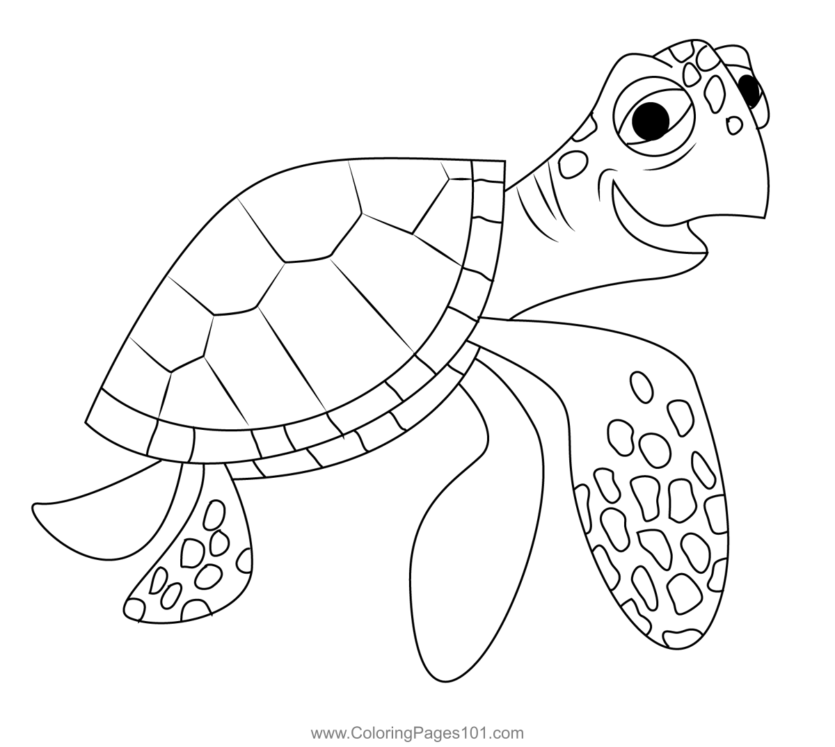 Crush The Turtle Coloring Page for Kids - Free Finding Nemo Printable ...