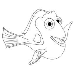 Smiling Nemo Coloring Page for Kids - Free Finding Nemo Printable ...