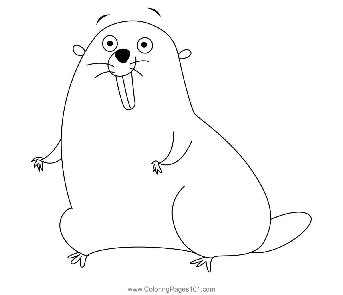 Funny Groundhog Coloring Page for Kids - Free Groundhog Day Printable