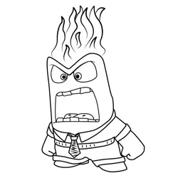 Anger 1 Inside Out 2 Free Coloring Page for Kids