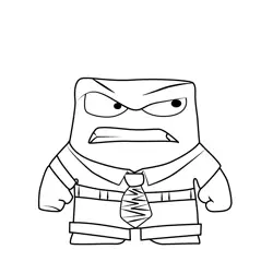 Anger 3 Inside Out 2 Free Coloring Page for Kids