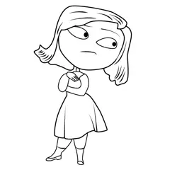 Disgust Inside Out 2 Free Coloring Page for Kids