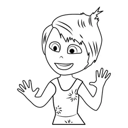 Joy 2 Inside Out 2 Free Coloring Page for Kids