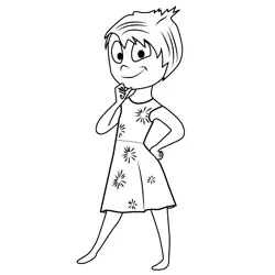 Joy 3 Inside Out 2 Free Coloring Page for Kids