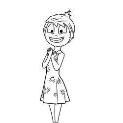 Joy 4 Inside Out 2 Free Coloring Page for Kids