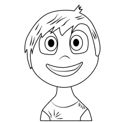 Joy 5 Inside Out 2 Free Coloring Page for Kids