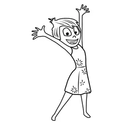 Joy Inside Out 2 Free Coloring Page for Kids