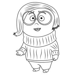 Sadness 3 Inside Out 2 Free Coloring Page for Kids