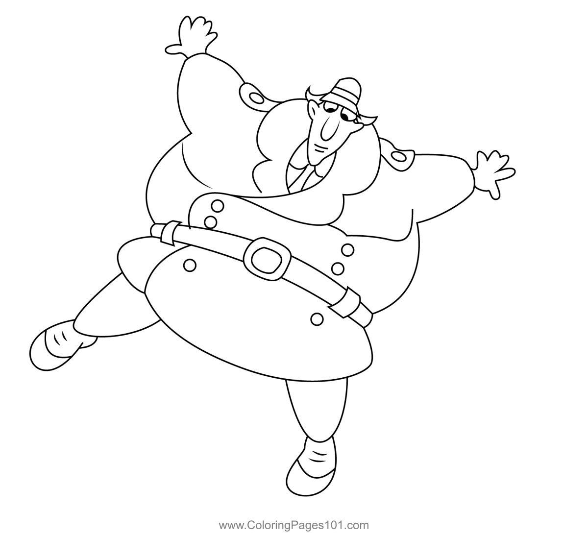 Gadget Coat Coloring Page for Kids - Free Inspector Gadget Printable ...