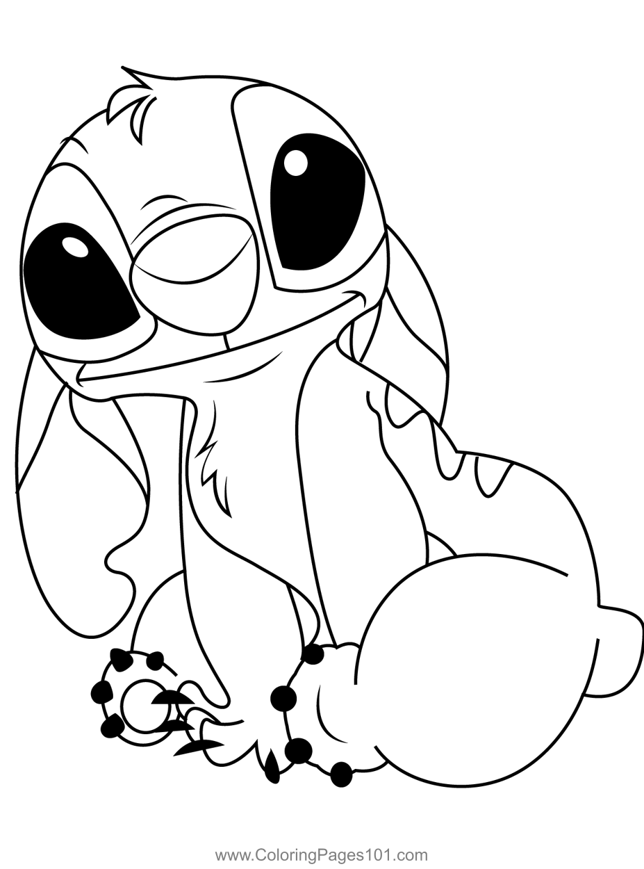 Look Stitch Coloring Page for Kids - Free Lilo & Stitch Printable ...