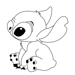 Relax Stitch Coloring Page for Kids - Free Lilo & Stitch Printable ...