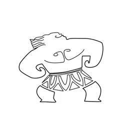 Mini Maui Moana 2 Free Coloring Page for Kids