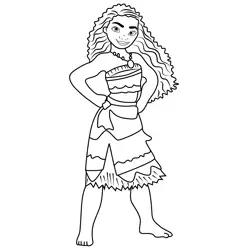 Moana Moana 2 Free Coloring Page for Kids