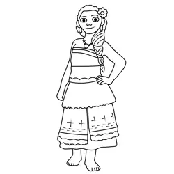 Sina Moana 2 Free Coloring Page for Kids