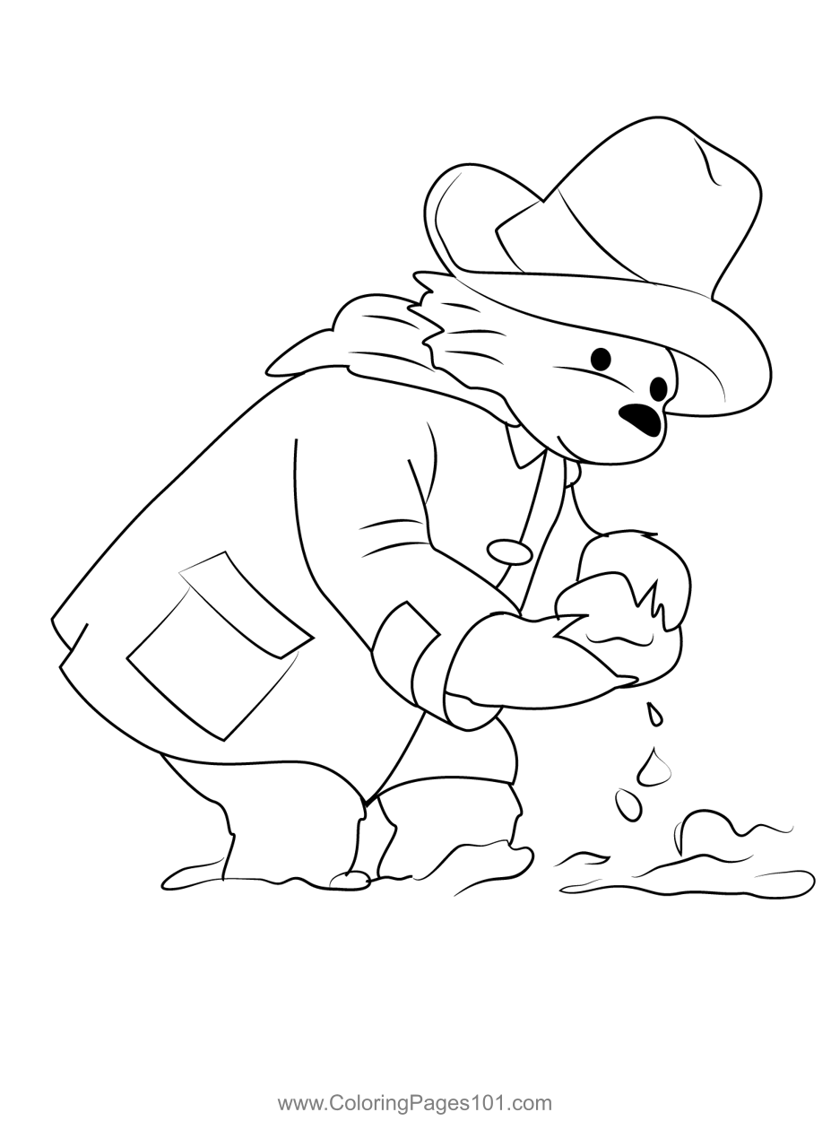 Snowbear Coloring Page for Kids - Free Paddington Printable Coloring ...