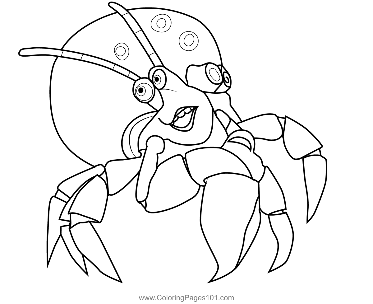 crazy joe coloring page printable shark tale