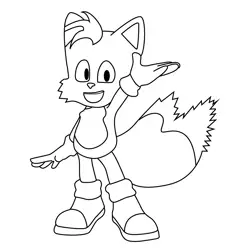 Miles 'Tails' Prower Sonic the Hedgehog 3 Free Coloring Page for Kids