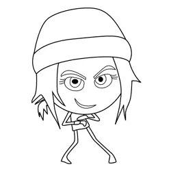 Rebel The Emoji Movie Free Coloring Page for Kids