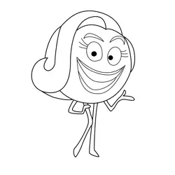 Smiler The Emoji Movie Free Coloring Page for Kids