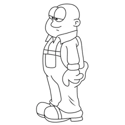 Doc Arbuckle The Garfield Movie Free Coloring Page for Kids