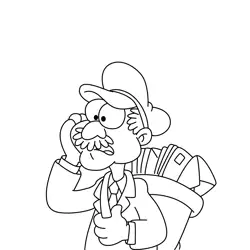 Herman Post The Garfield Movie Free Coloring Page for Kids