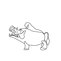 Fred the Boar Side View The Jungle Bunch Coloring Page