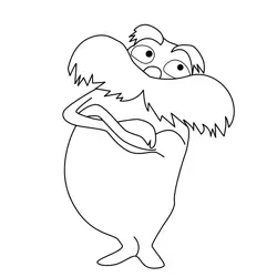 Thinking Lorax Free Coloring Page for Kids