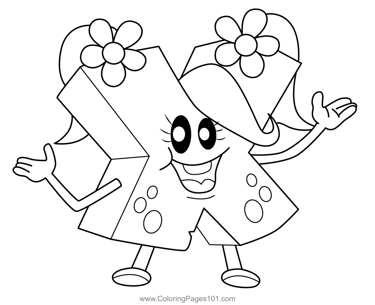 ABC Monster X Coloring Page For Kids - Free ABC Monsters Printable ...