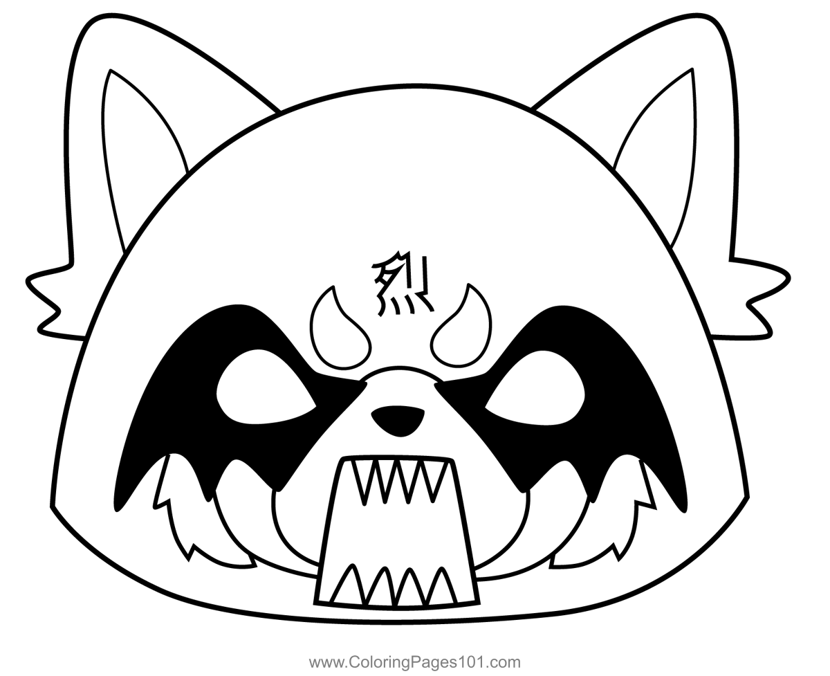 coloring pages of aggretsuko