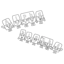 All Alphablock Alphablocks Coloring Page