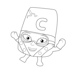 C Alphabet Alphablocks Free Coloring Page for Kids