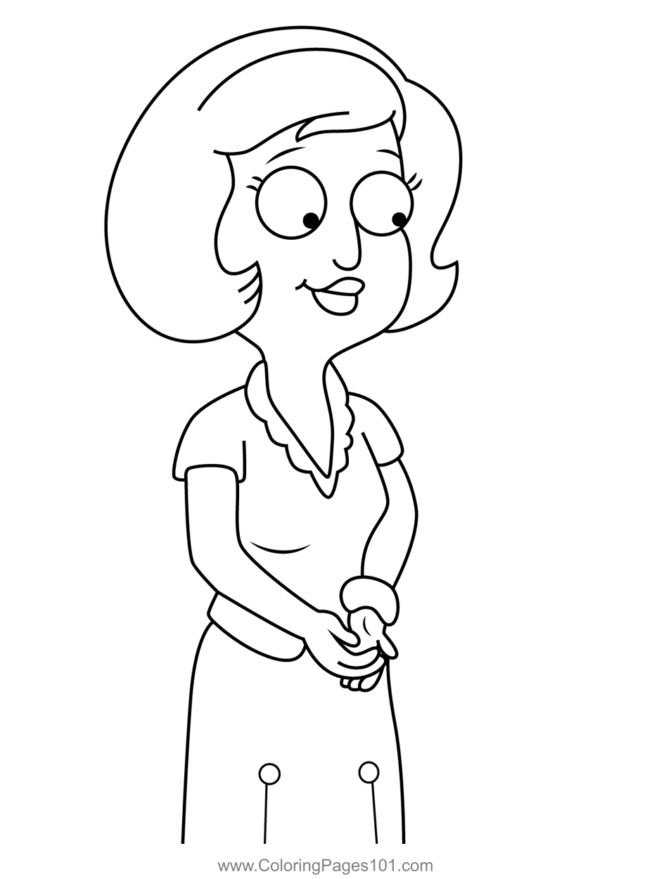 Judy Panawitz American Dad! Coloring Page for Kids - Free American Dad ...