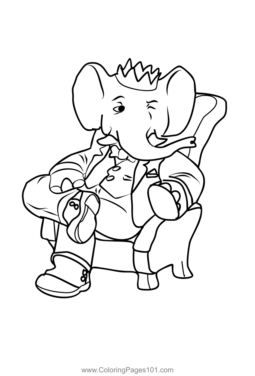 badou coloring pages printables babar