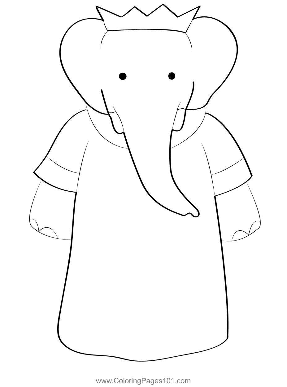 celeste coloring page pdf babar