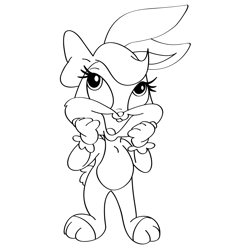 Sad Baby Lola Bunny Coloring Page for Kids - Free Baby Looney Tunes ...