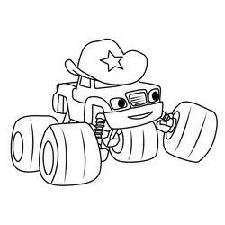 Starla Blaze and the Monster Machines Free Coloring Page for Kids