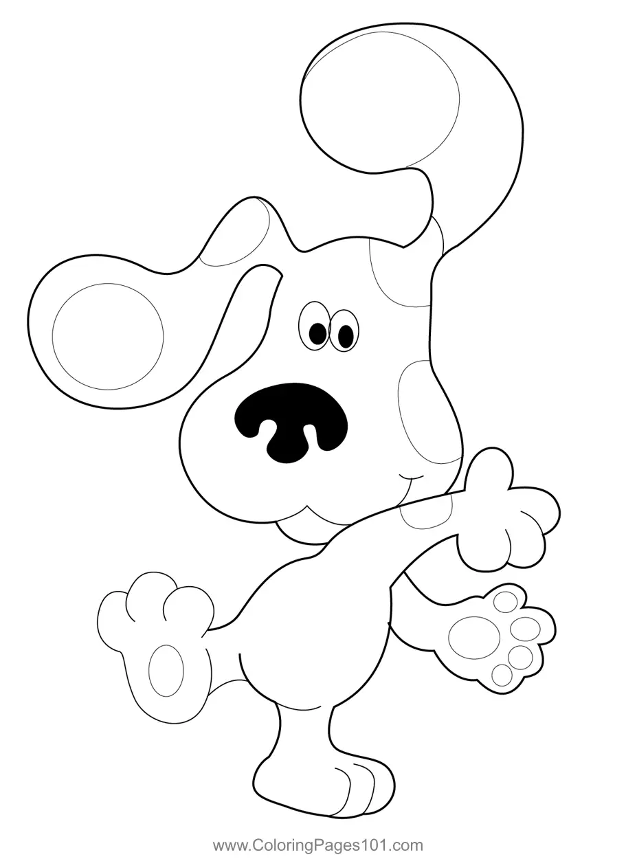 Blues Clues Paw Up Coloring Page for Kids - Free Blue's Clues Printable ...