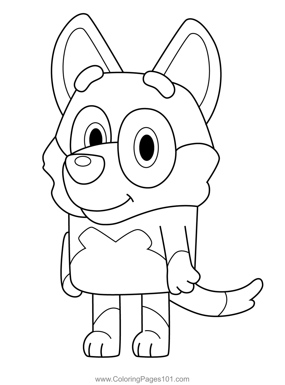 Sadie Bluey Coloring Page for Kids - Free Bluey Printable Coloring ...