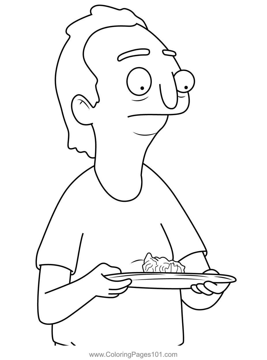 Charles Bob's Burgers Coloring Page for Kids - Free Bob's Burgers ...