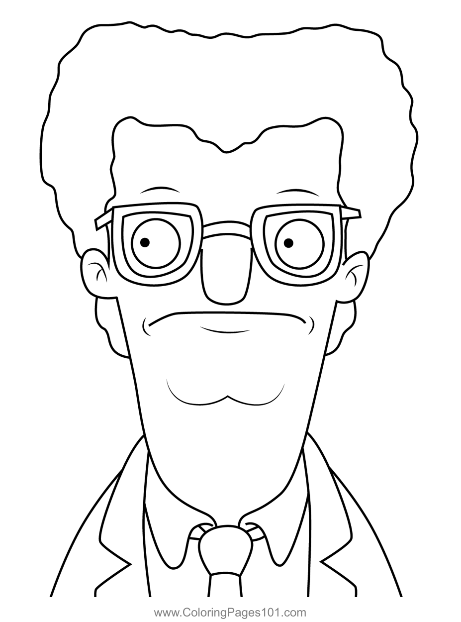 Dean Dixon Bob's Burgers Coloring Page for Kids - Free Bob's Burgers ...