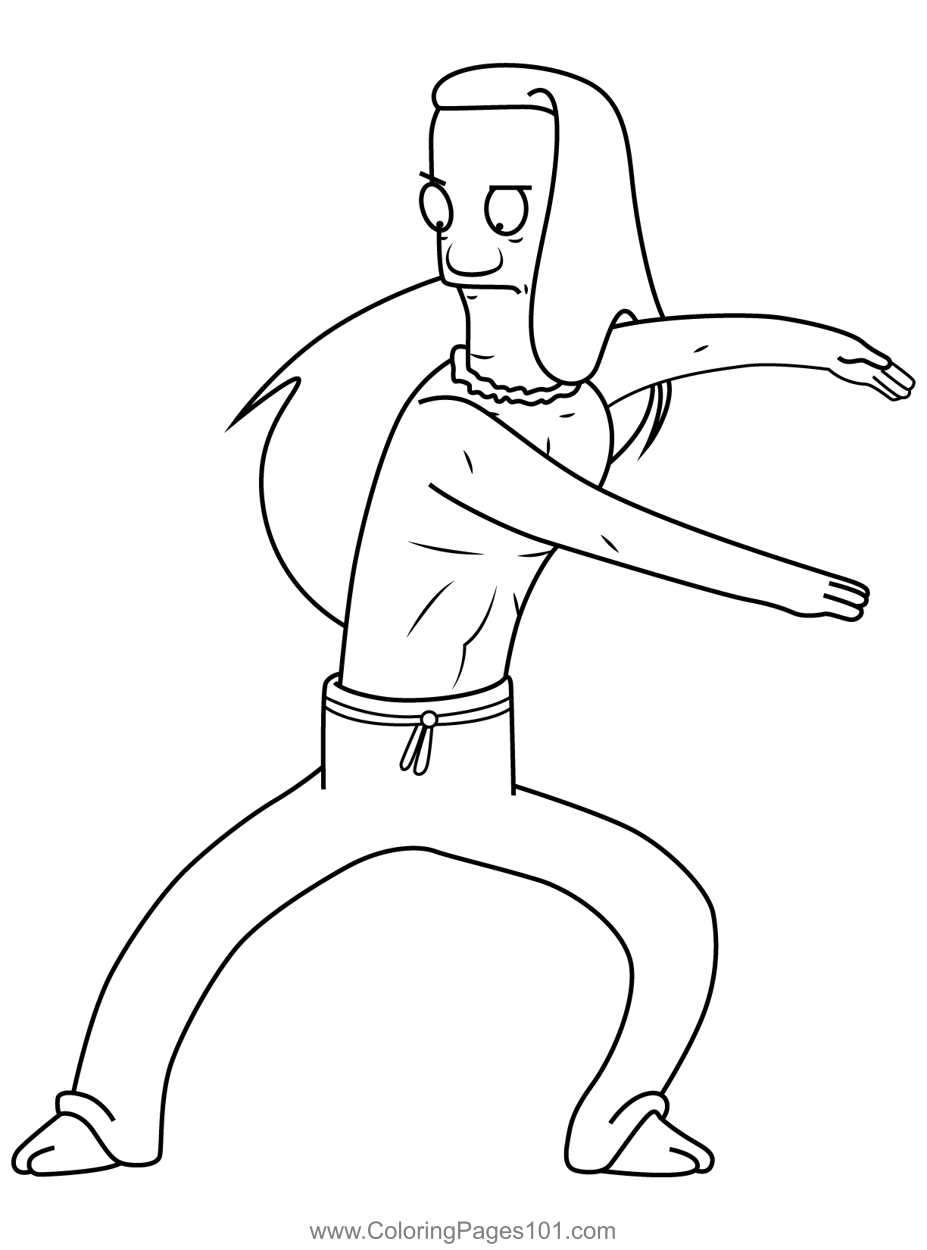 Jairo Bob's Burgers Coloring Page for Kids - Free Bob's Burgers ...