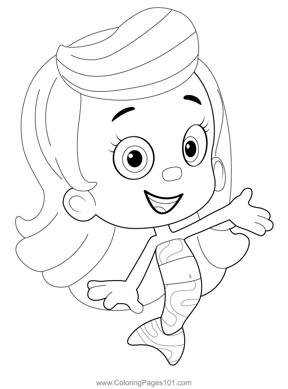 Guppy Girl Molly Coloring Pages Guppies And Bubbles Coloring Pages My XXX Hot Girl