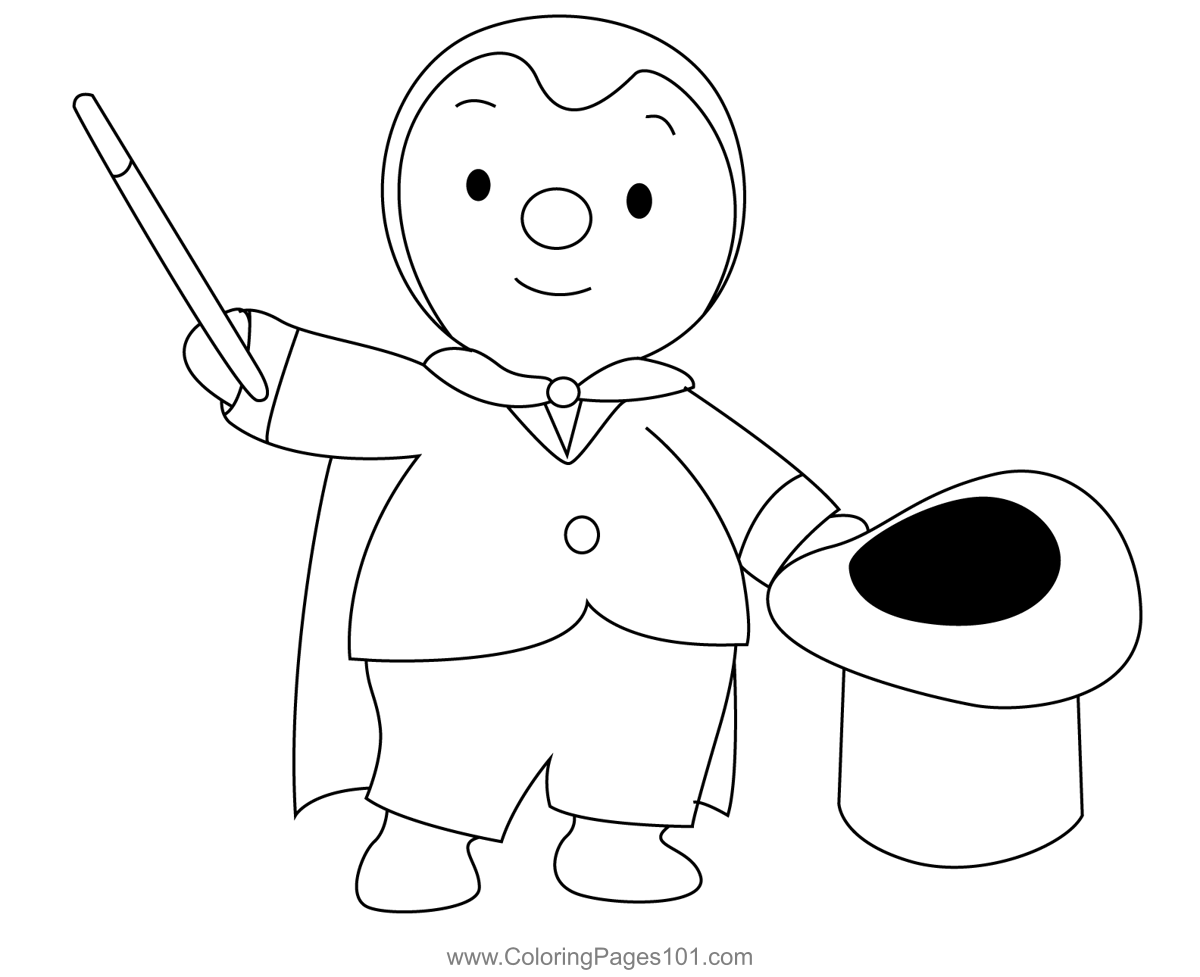 Charley As Magicien Coloring Page for Kids - Free Charley and Mimmo ...