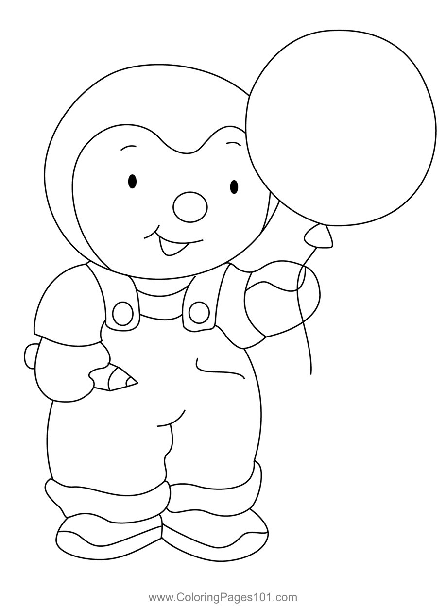 Charley With Balloon Coloring Page for Kids - Free Charley and Mimmo ...